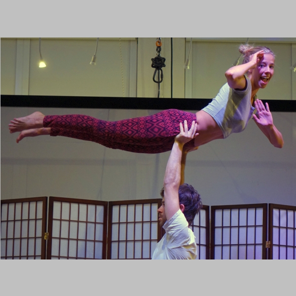 Atria and Blake Acro Yoga