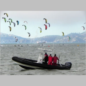 Kite Boarding and Wind Surfing - Crissy Field - San Francisco - Unicycle Ride - 28 June 2012