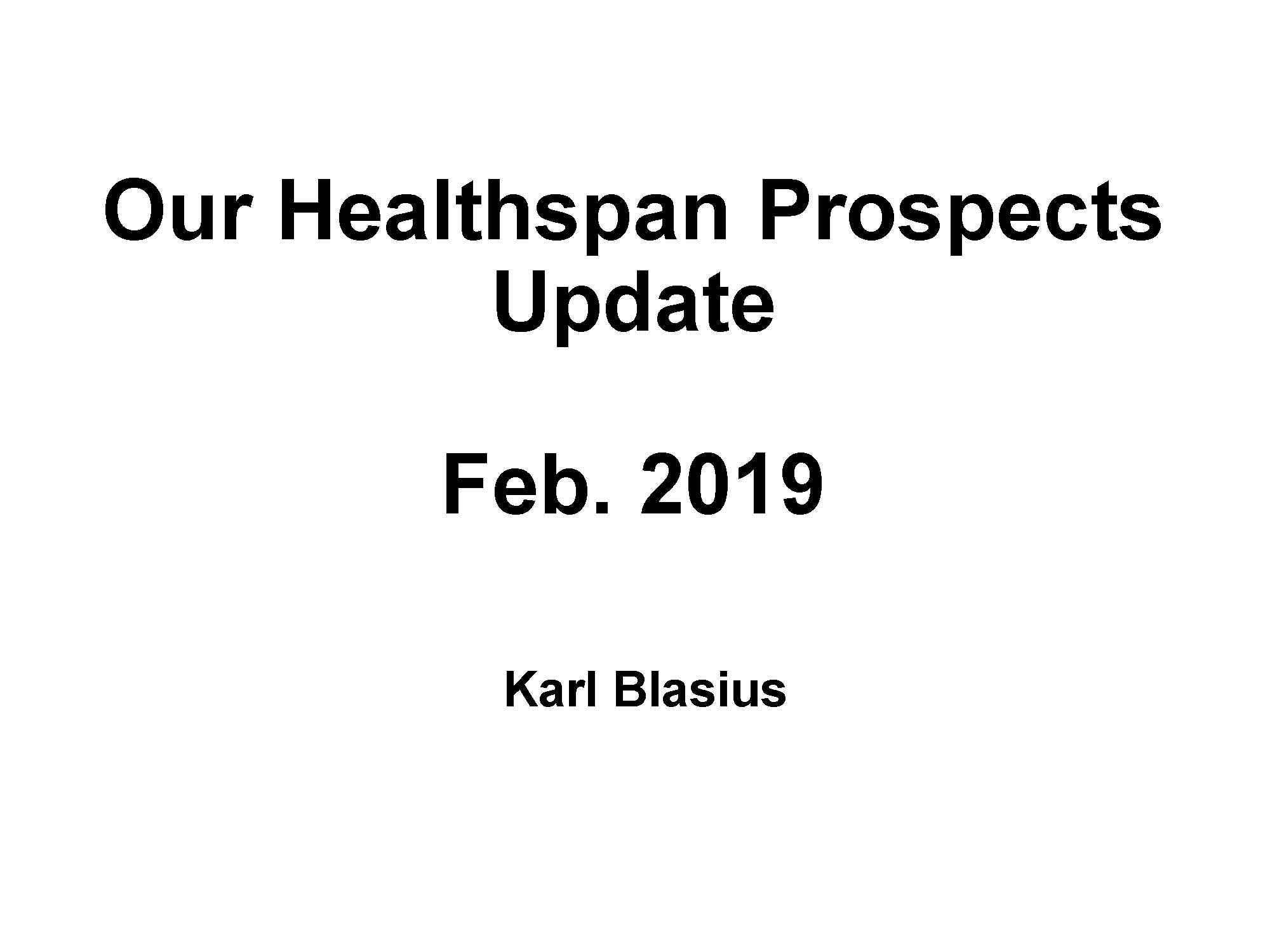 Karl Blasius Presentations